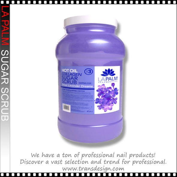 LA PALM Hot Oil Collagen Sugar Scrub Sweet Lavender Dreams 1 Gal.